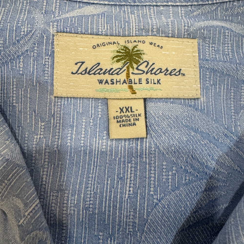 Men's Washable Silk Shirt - Light Blue
